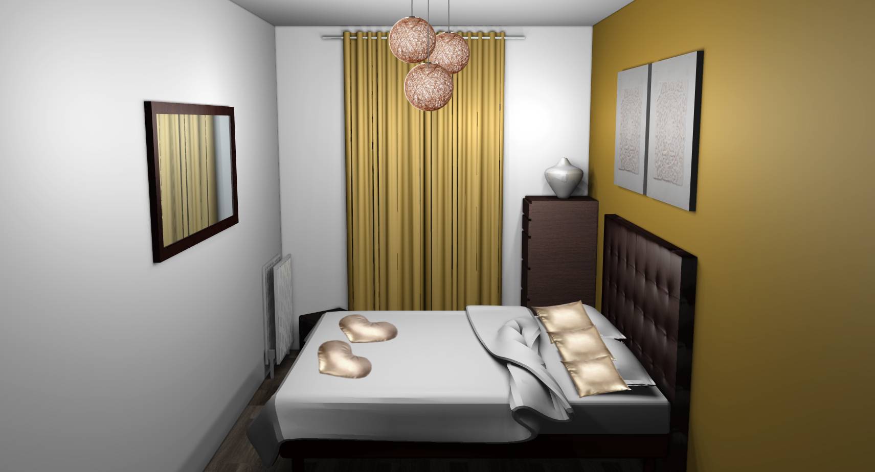 Décoration chambre doree