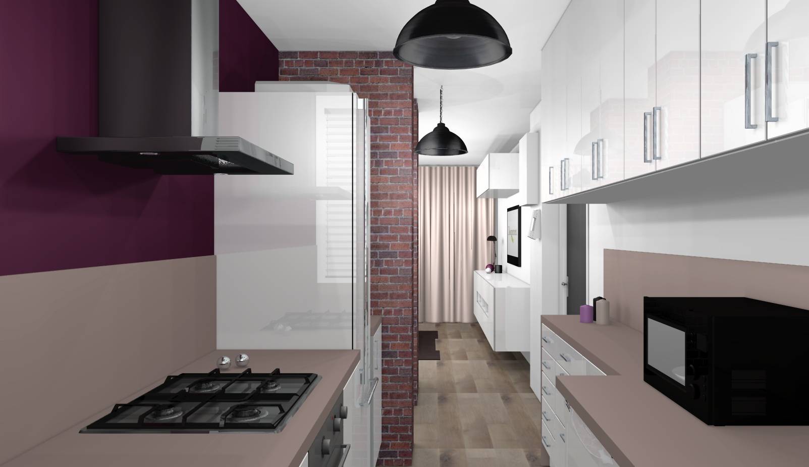 Décoration d'intérieur d'une cuisine ouverte à romainville (93 ...