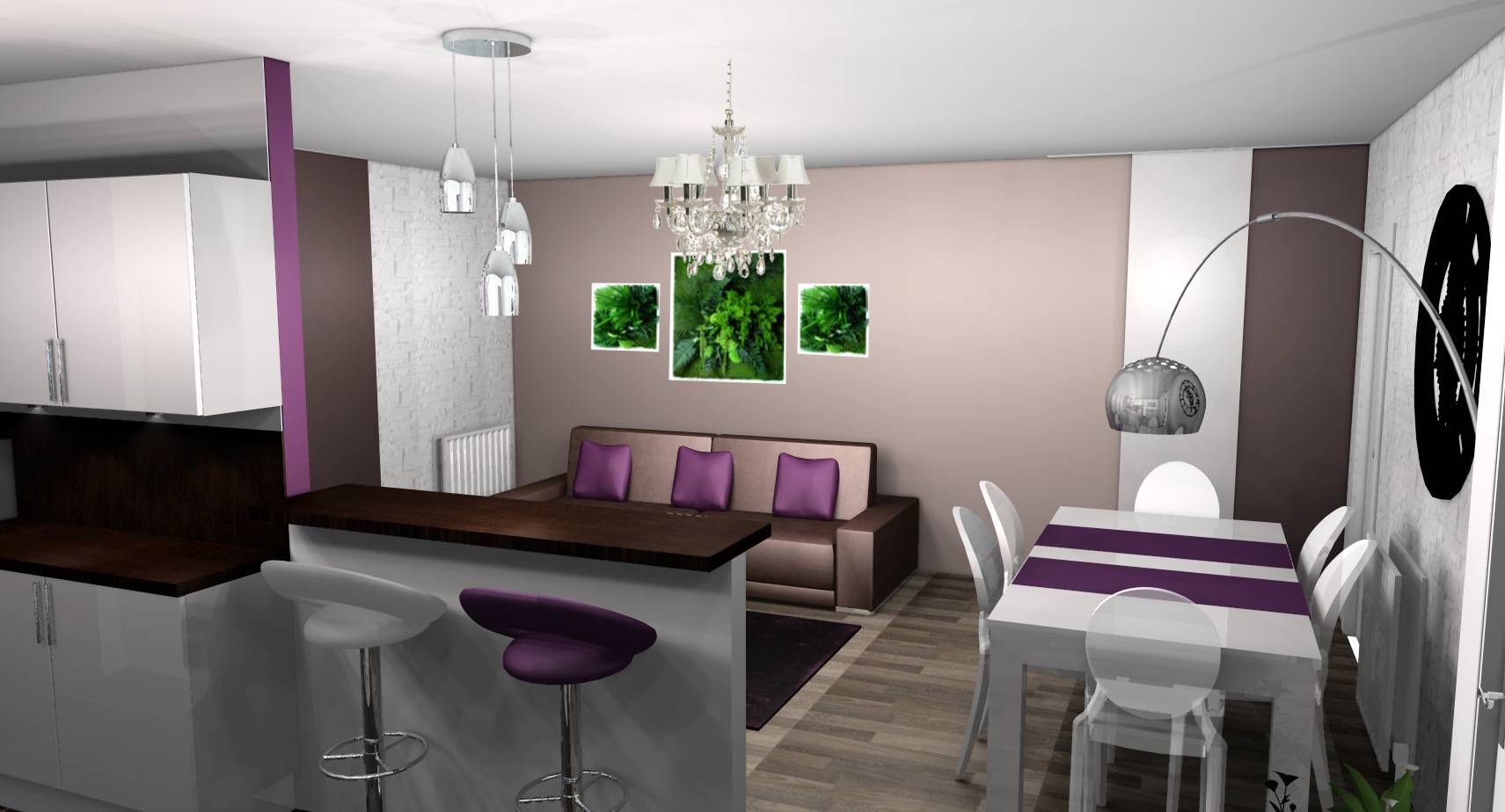 Déco salle à manger taupe