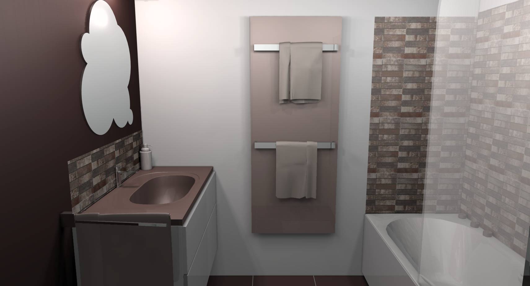Déco salle de bain taupe
