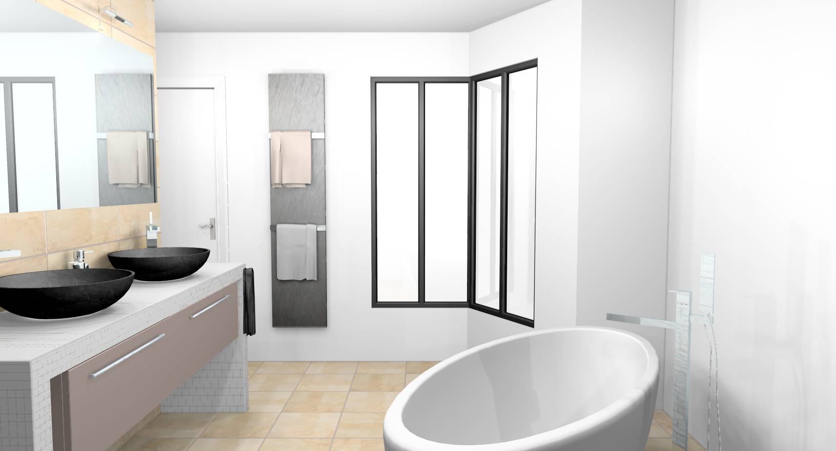 Décoration d'intérieur d'une salle de bain à linas (91 ...