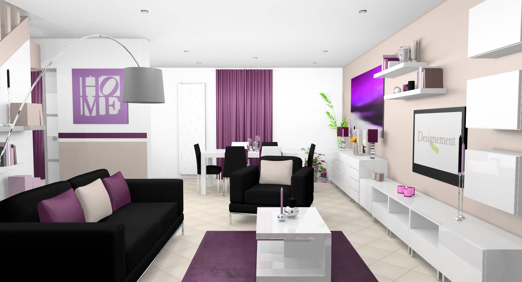 Décoration d'intérieur d'une pièce de vie à maffliers (95 ...