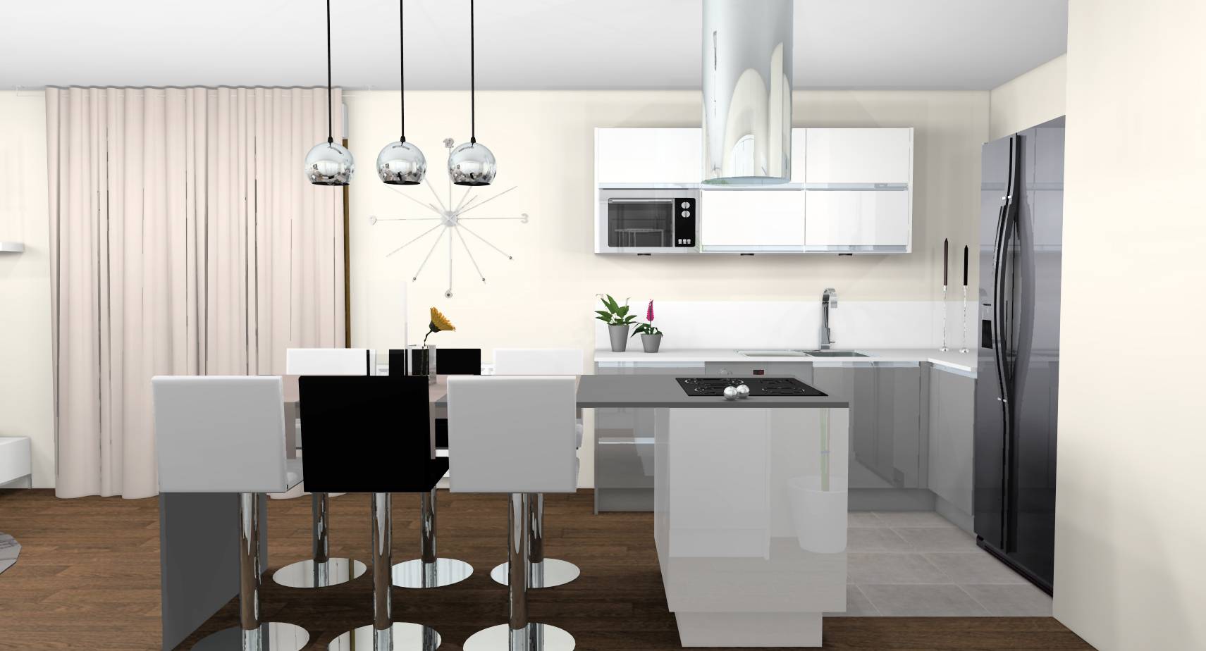 sejour-cuisine-ouverte-murs-lin-mobilier-laque-blanc-gris-plan-de-travail-credence-quartz-ilot-central-1b
